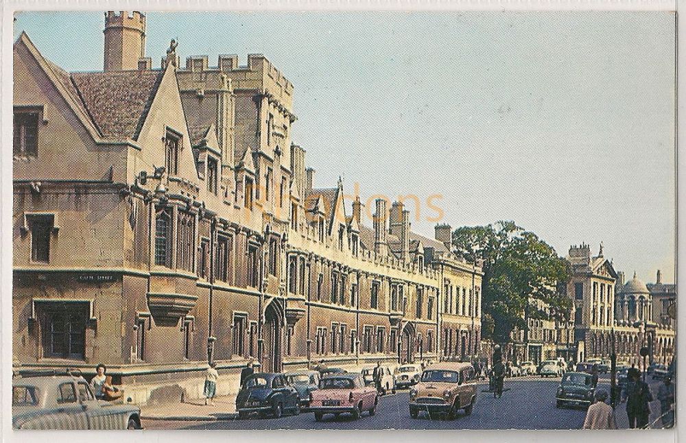 All Souls College Oxford England.1960s Postcard | Mr & Mrs CREIGHTON-Carlisle