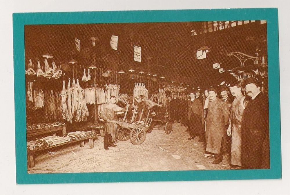 Nostalgia Reproduction Postcard: Smithfield Market, Circa 1912 