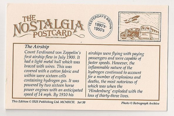 The Airship, Nostalgia Reproduction Postcard