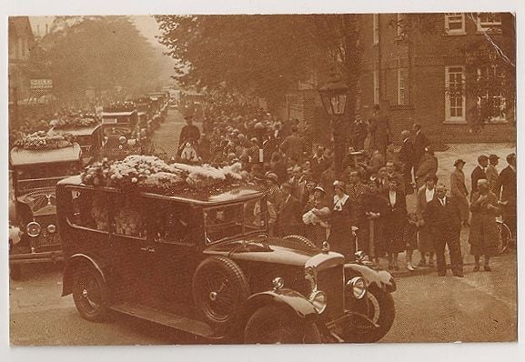 Funeral Of Campbell Black, 1936. Nostalgia Reproduction Postcard
