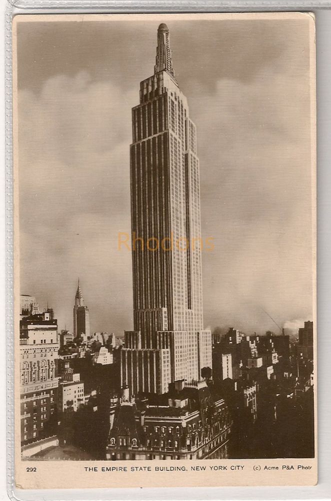 USA: New York. The Empire State Building, New York City. Circa 1930s Real Photo Postcard
