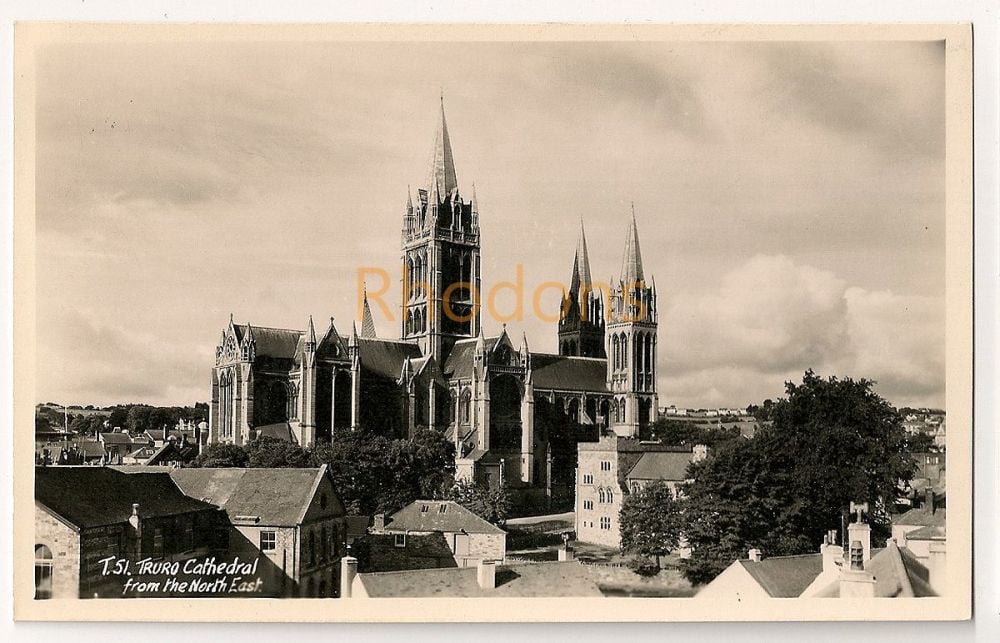 Truro Cathedral Cornwall - R P Postcard View From The North East