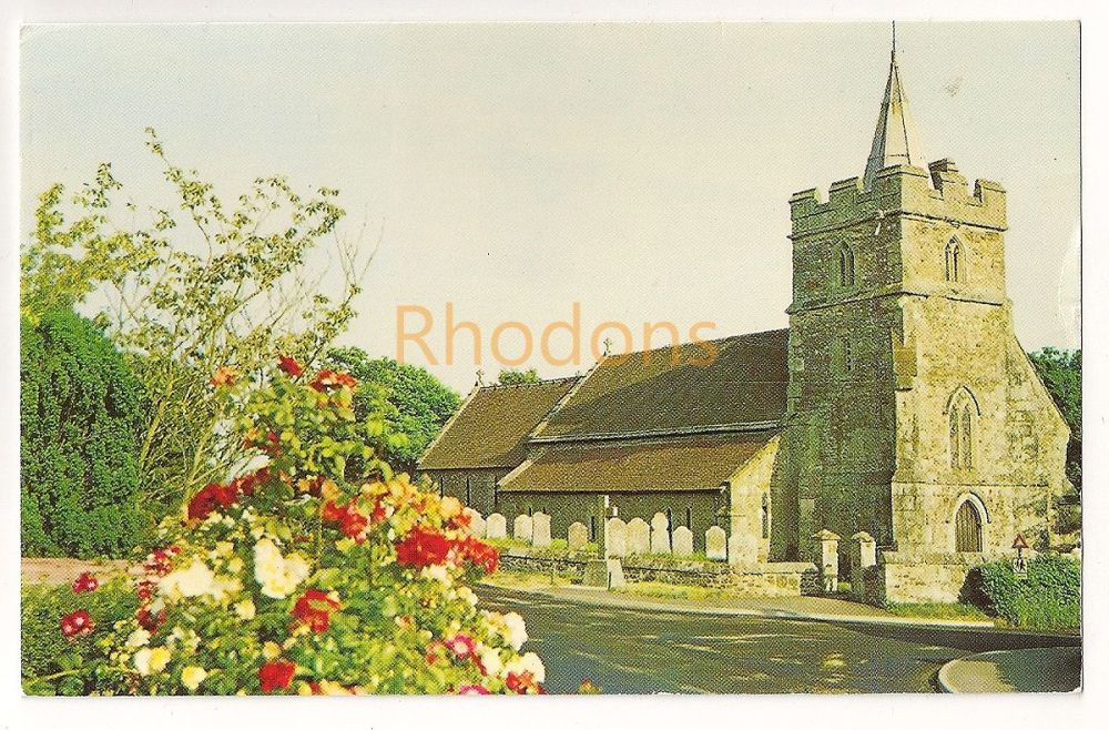 Isle of Wight (IOW). St Marys Church Brighstone Colour Postcard