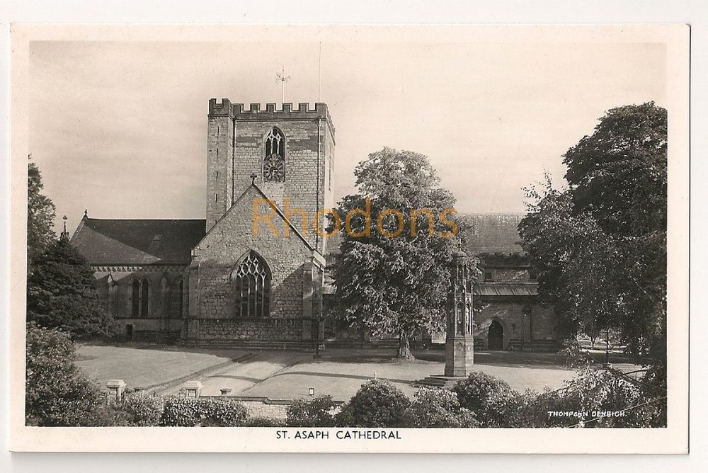 St Asaph Cathedral Denbighshire Wales Real Photo Postcard 