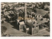 Salisbury Cathedral From The Air. Real Photo Postcard 
