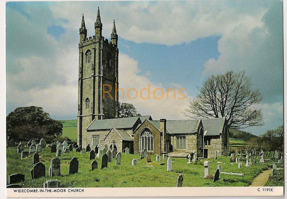 England: Devon. Widecombe In The Moor Church. Colour Photo Postcard