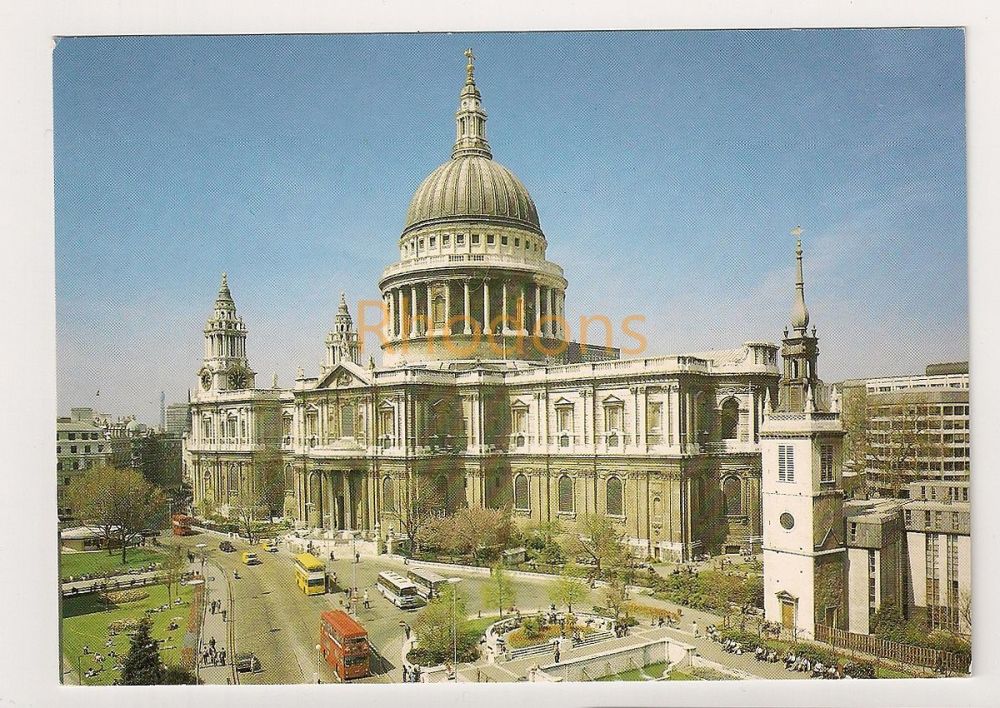 England: London. St Pauls Cathedral Colour Photo Postcard View From The Sou