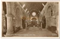 The Nave, St Conans Church, Loch Awe Real Photo Postcard
