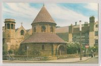 The Round Church Cambridge Colour Photo Postcard (Salmon)