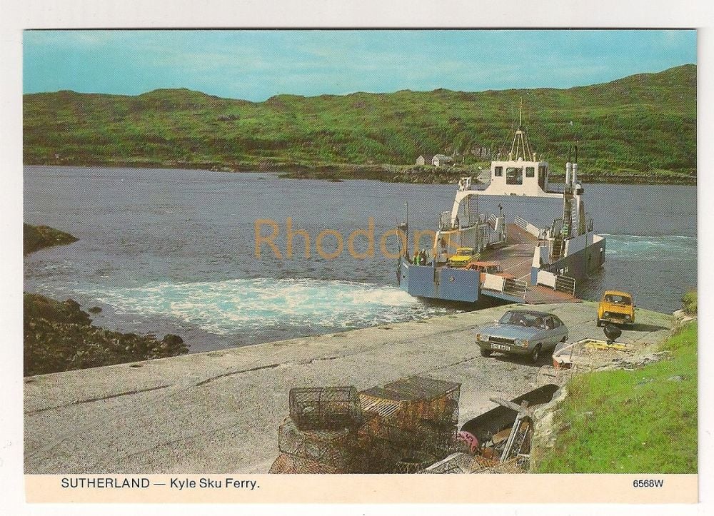 Scotland: Sutherland. Kyle Sku Ferry.  Scottish Ferry Boat Colour Photo Postcard