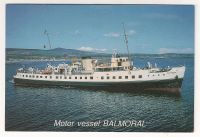 Motor Vessel Balmoral Leaving Port St Mary Isle Of Man. Colour Photo Postcard