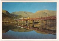 Scotland: Class 37 12CSVT Type Co Co 1960 Locomotive And Train At Loch Awe. Colour Photo Postcard