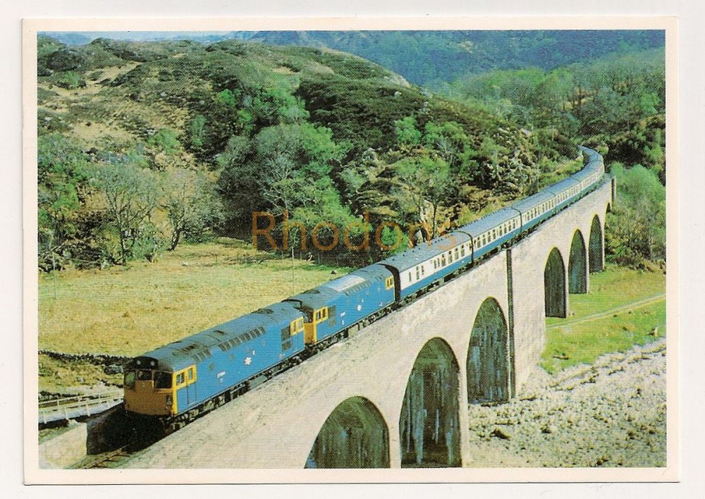 Scotland: Mallaig Line Series Railway Photo Postcard. Double Head Excursion Special Crossing Gleann Mama Viaduct