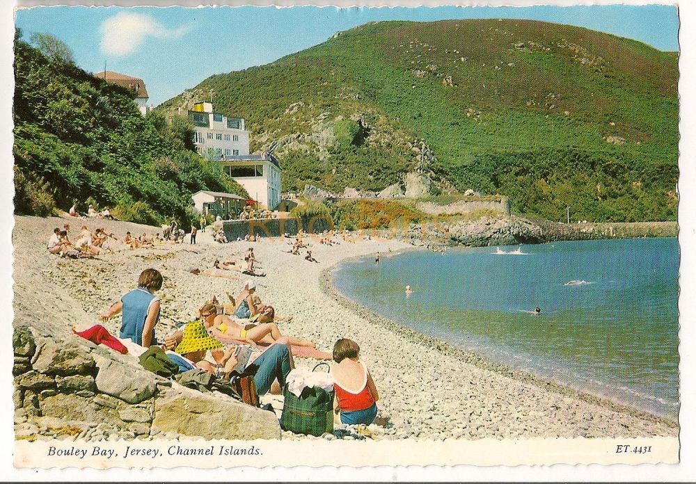 Bouley Bay, Jersey UK Channel Islands.1960s Beach View Colour Photo Postcar