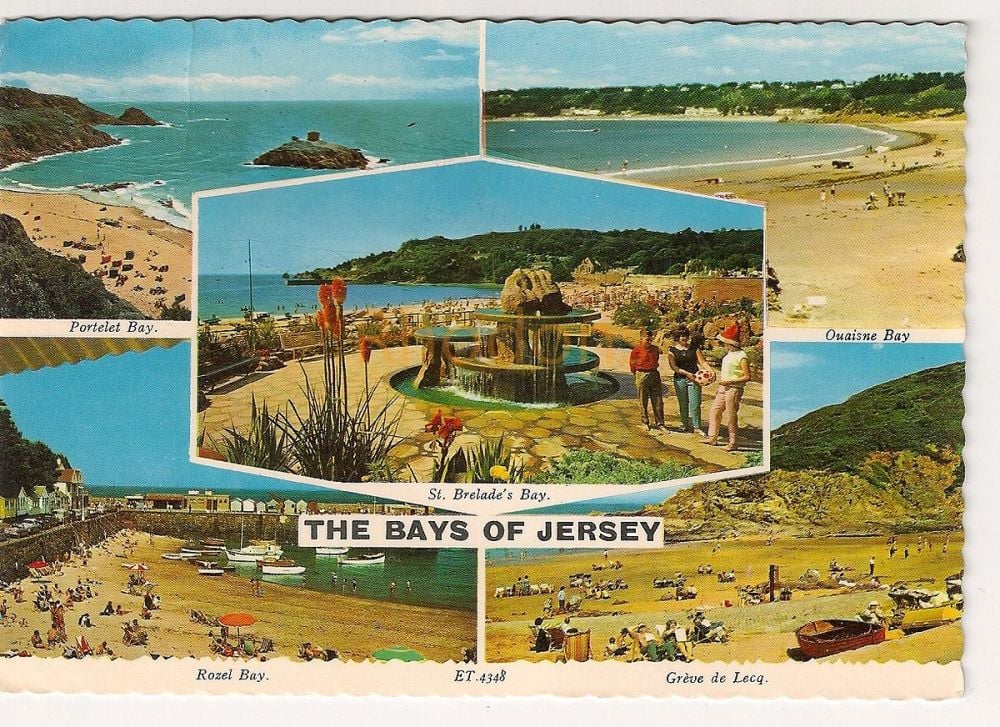 The Bays Of Jersey - Multiview Colour Photo Postcard 