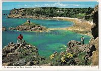 Portelet Bay And The Ile Au Guerdain Jersey Postcard