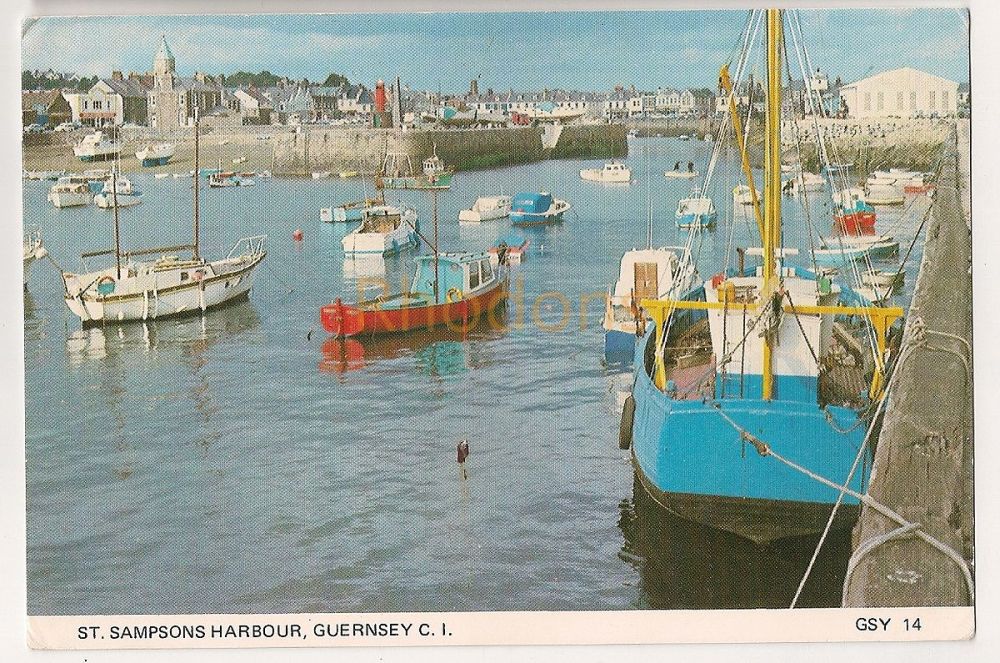 St Sampsons Harbour, Guernsey, C.I. Colour Photo Postcard 