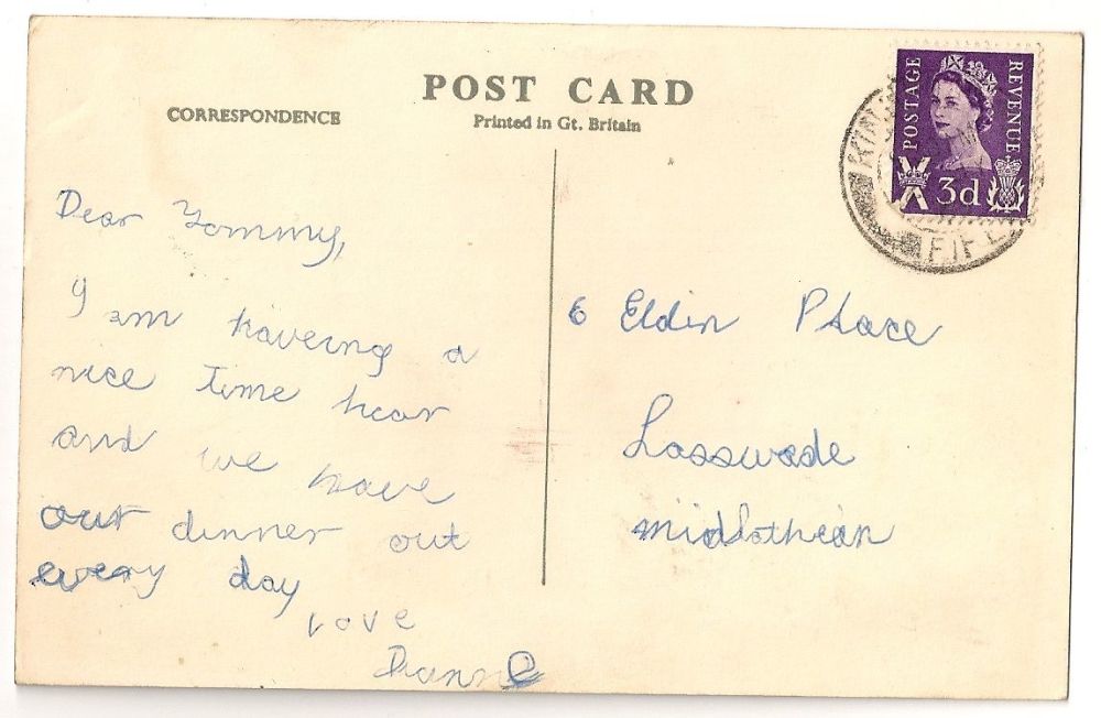 Kinghorn War Memorial, Fife-Colour Photo Postcard 