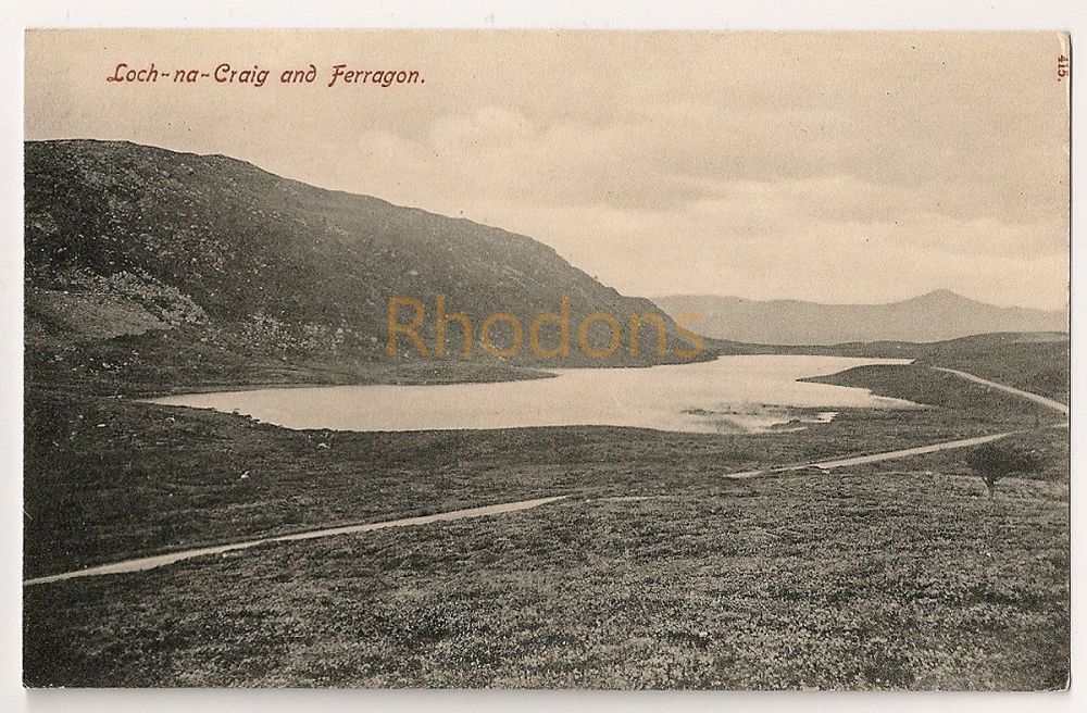 Scotland: Perthshire. Loch Na Craig And Ferragon, Pre 1914 Photo Postcard