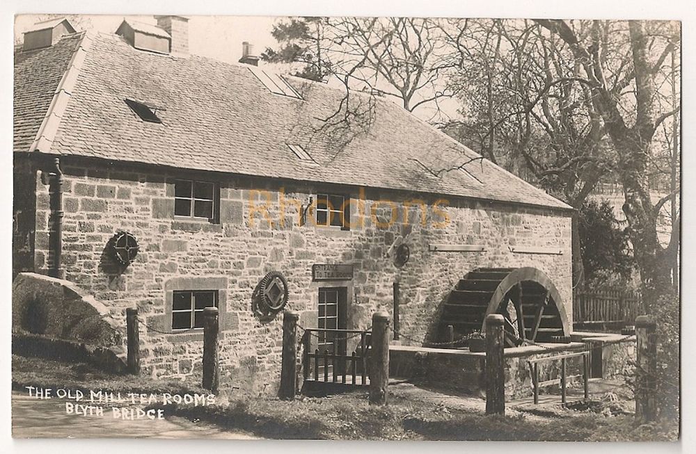 The Old Mill Tea Rooms, Blyth Bridge Peebleshire Photo Postcard 