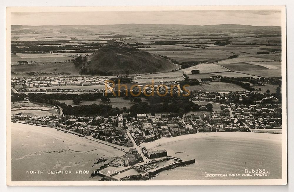 North Berwick East Lothian, Daily Mail Aerial View Postcard