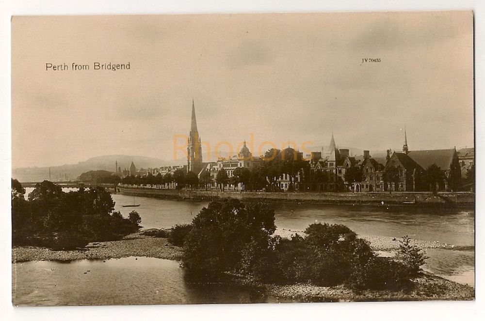 Perth, Scotland - View From Bridgend, Early 1900s Photo Postcard