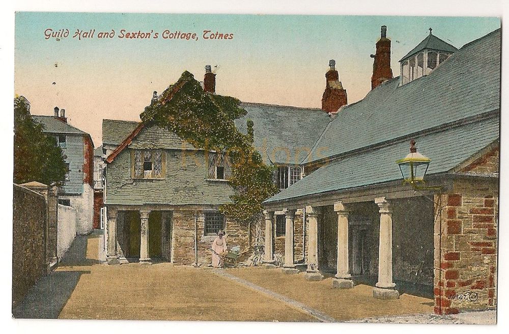 Guild Hall & Sextons Cottage Totnes Devon Colour Postcard 