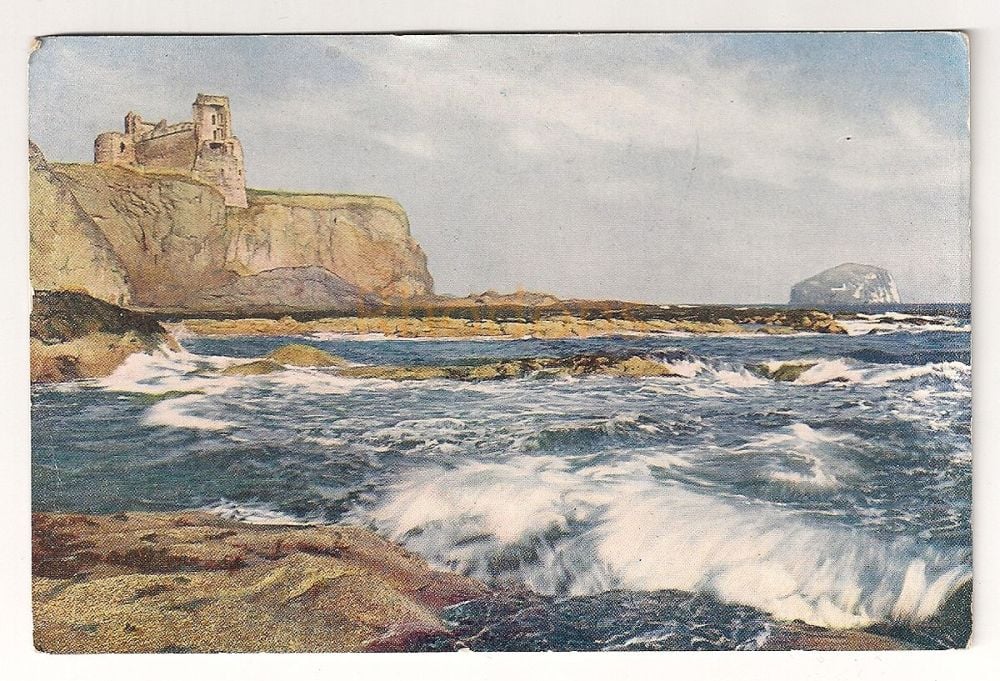 Tantallon Castle & Bass Rock East Lothian Early 1900s Postcard 