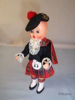 Rosebud Scottish Costume Doll. Circa 1950s, 1960s Vintage 