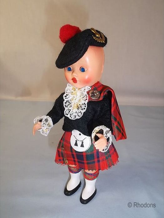 Rosebud Scottish Costume Doll Circa 1950s, 1960s Vintage 