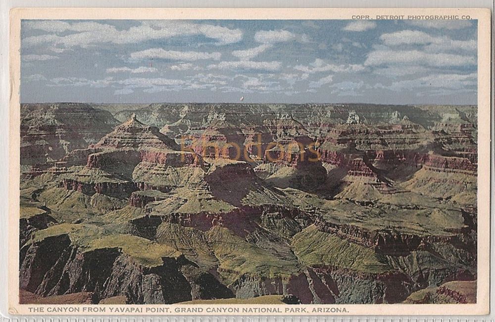 Grand Canyon National Park, Arizona, USA. Canyon From Yavapai Point. Circa 1920s Postcard