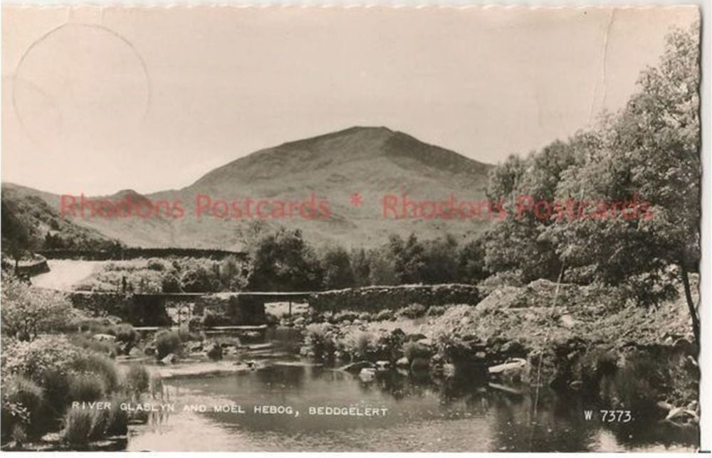 River Glaslyn & Moel Hebog, Beddgelert Wales.1960s Postcard 