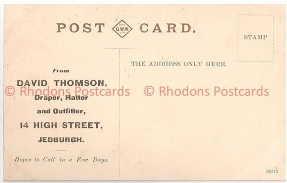 Thomson Drapers, Jedburgh-Circa 1920/30s Advertising Postcard