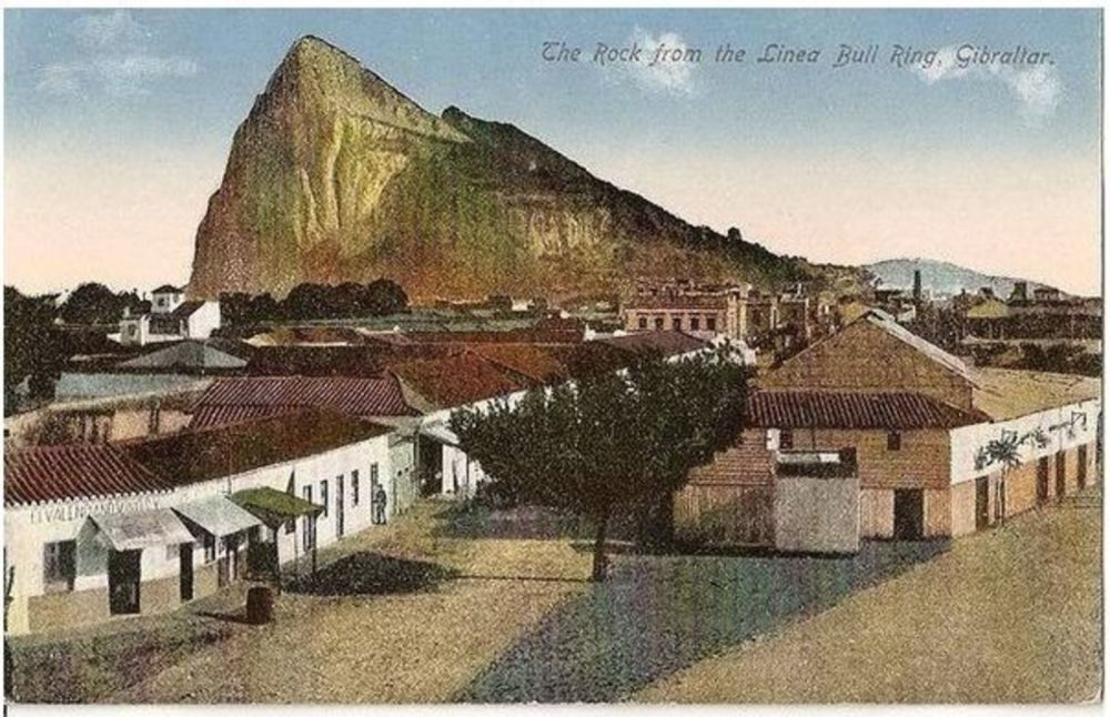 Gibraltar: The Rock From Linea Bull Ring. Early 1900s Postcard