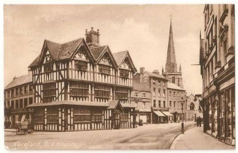  Hereford, Old Houses 1920s Friths Postcard 