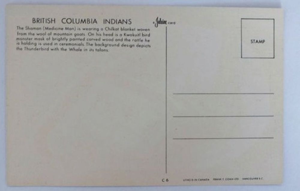 Canada: British Columbia Indians, The Shaman, Medicine Man Postcard