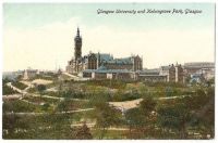 Glasgow University and Kelvingrove Park-Early 1900s Postcard