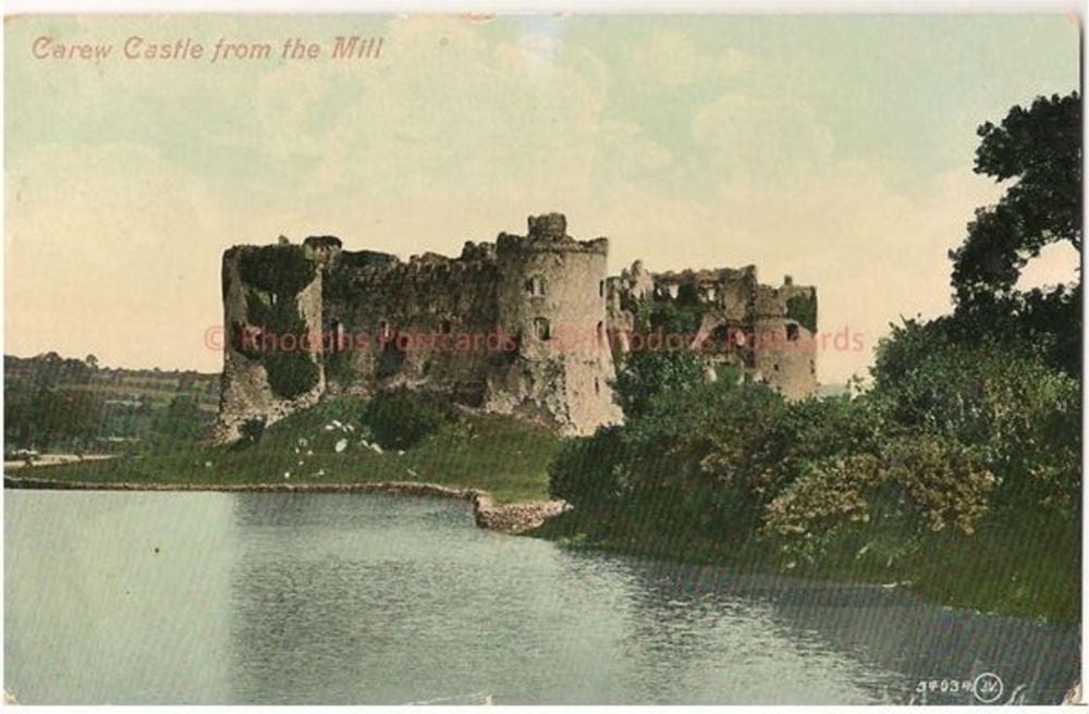 Carew Castle From Mill, Pembrokeshire. Early 1900s Postcard 