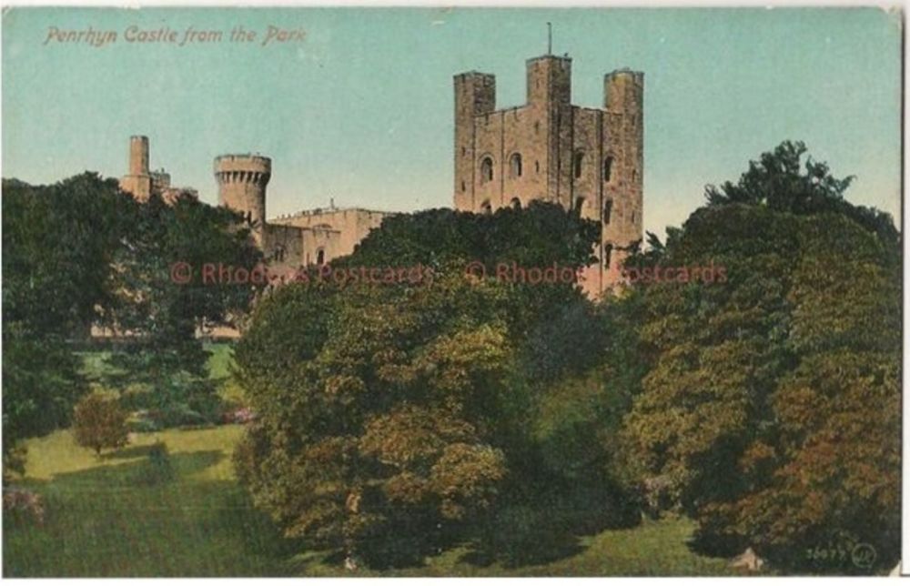  Penrhyn Castle, Wales. View From The Park. Valentines Early 1900s Postcard