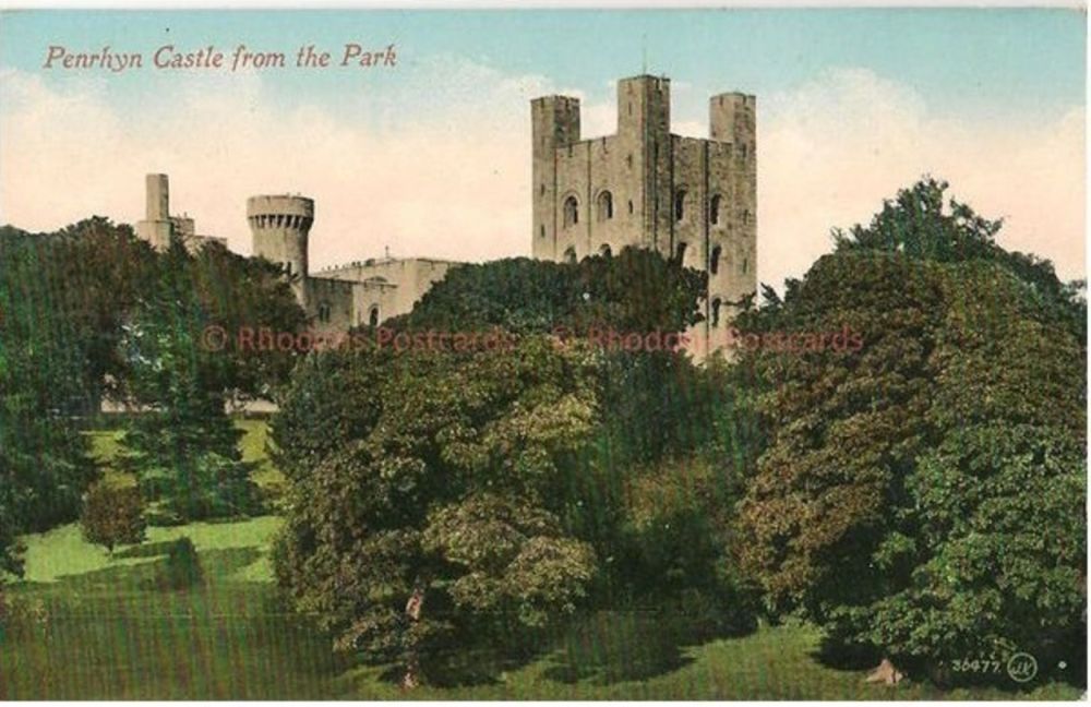 Wales: Penrhyn Castle, View From The Park. Valentines Early 1900s Postcard (#2)