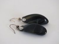 Vintage Earrings-Polished Stone Drops For Pierced Ears
