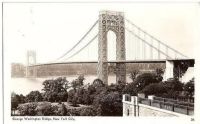 USA: New York. George Washington Bridge, New York City - 1930s RPPC