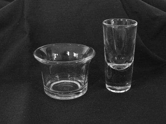 Vintage Toasting Shot Glass And Rinser Set