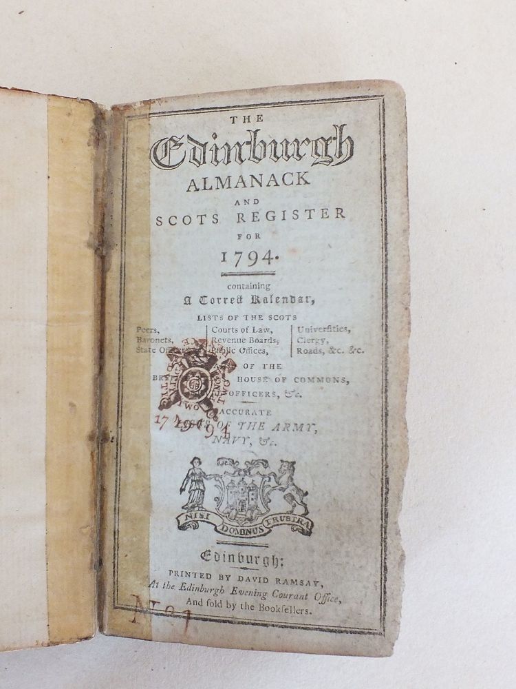 The Edinburgh Almanack And Scots Register For 1794