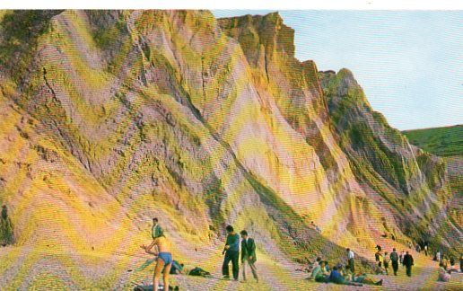 Isle of Wight, The Coloured Cliffs, Alum Bay. Colour Postcard