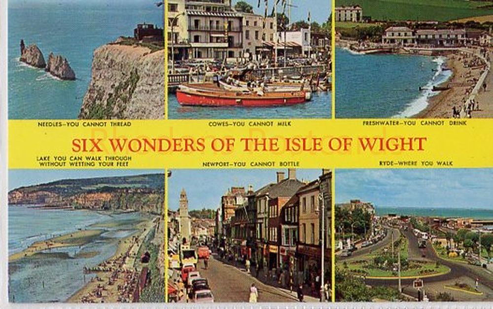 Isle of Wight: Six Wonders Of The Isle Of Wight Postcard, W J Nigh (270)