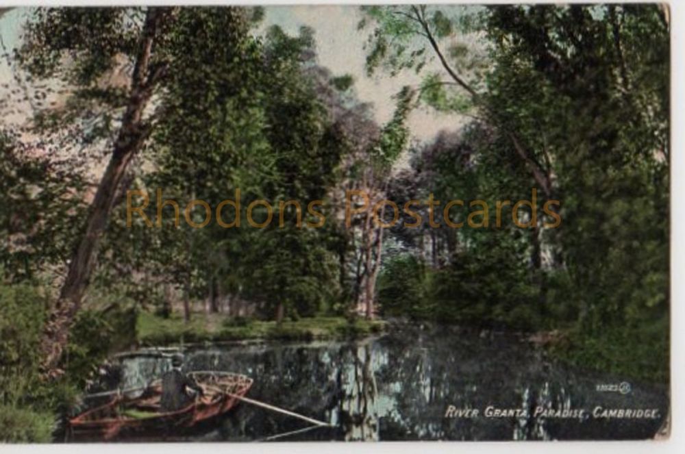 River Granta Paradise, Cambridge. Pre 1914 Postcard. Esperanto