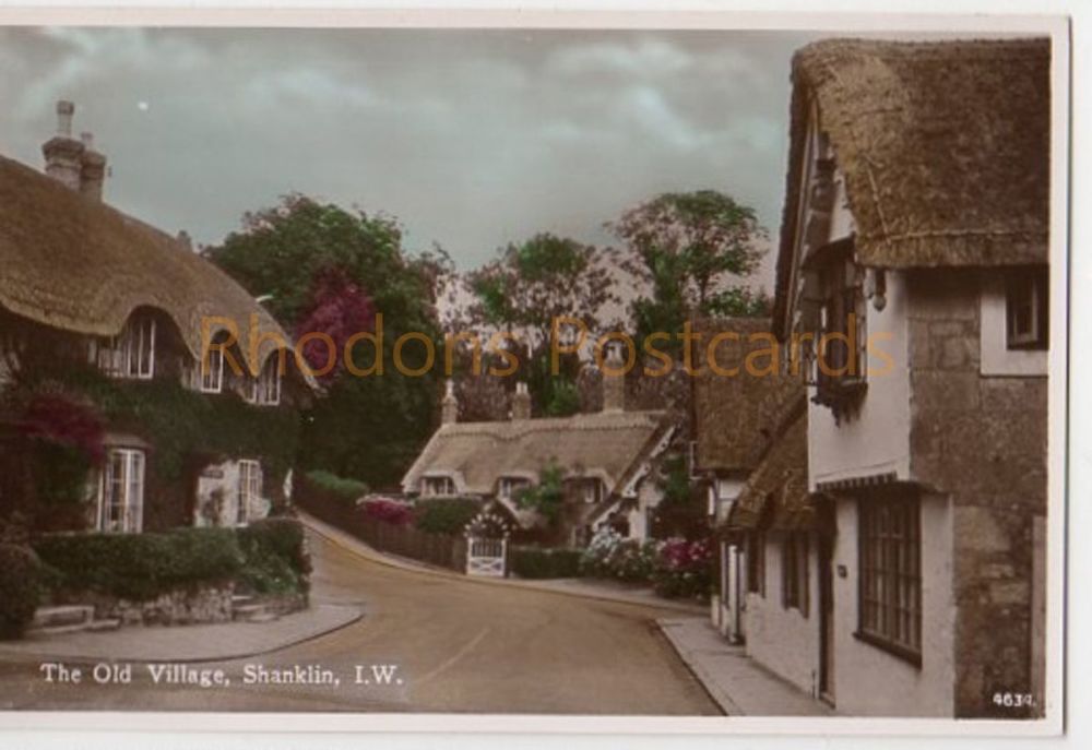 The Old Village Shanklin IW, Colour Tinted Real Photo Postca