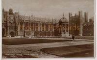 Front Court, Trinity College, Cambridge Postcard - Sent To  GALE Family - West Cross, Swansea, 1938