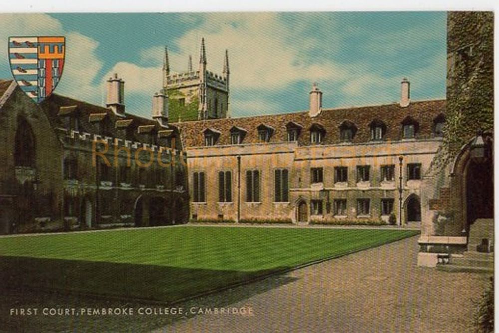 Pembroke College Cambridge, First Court Colour Photo Postcard